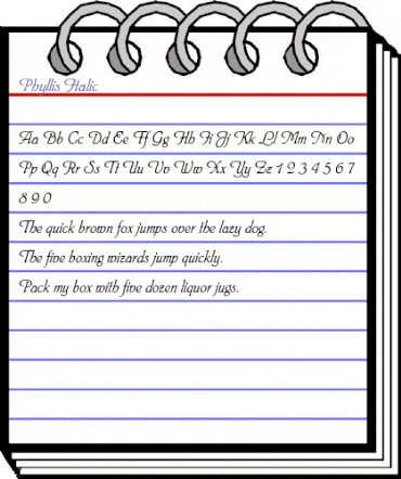 Phyllis Italic animated font preview Phyllis Italic animated font preview