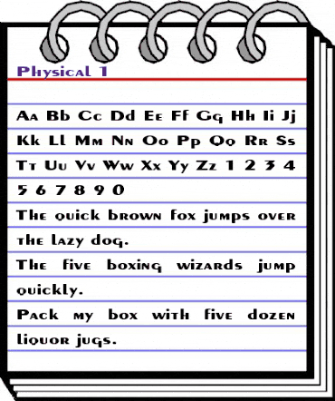 Physical 1 Regular animated font preview Physical 1 Regular animated font preview