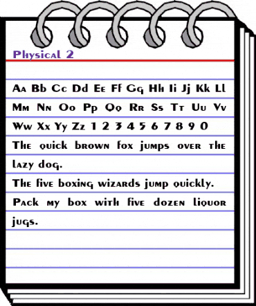 Physical 2 Regular animated font preview