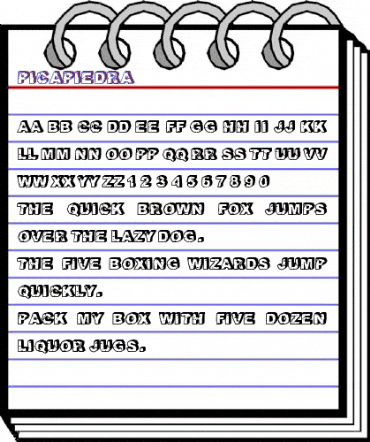 Picapiedra Regular animated font preview Picapiedra Regular animated font preview