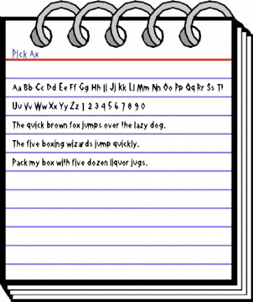 Pick Ax Regular animated font preview Pick Ax Regular animated font preview