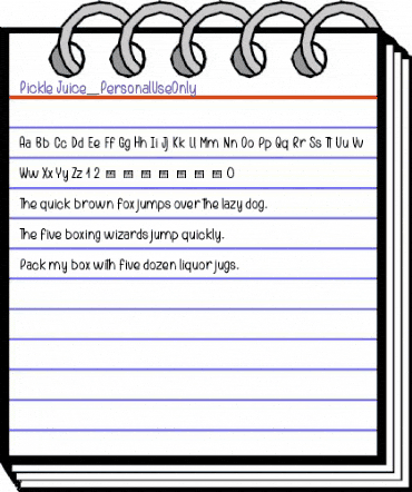 Pickle Juice_PersonalUseOnly Regular animated font preview Pickle Juice_PersonalUseOnly Regular animated font preview