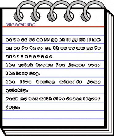 PicoWhite Regular animated font preview PicoWhite Regular animated font preview