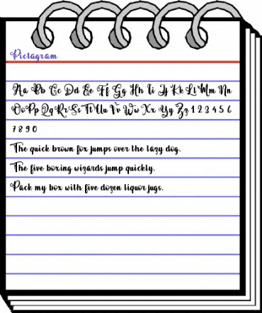 Pictagram Regular animated font preview Pictagram Regular animated font preview