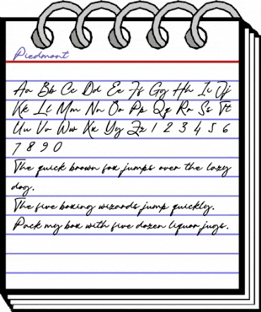 Piedmont Regular animated font preview Piedmont Regular animated font preview