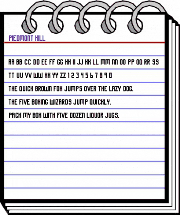 Piedmont Hill Regular animated font preview Piedmont Hill Regular animated font preview