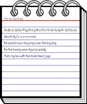 Pierce Regular animated font preview