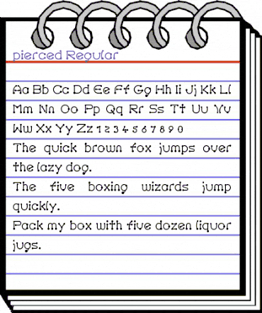 pierced Regular animated font preview