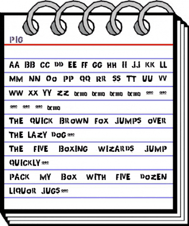 PIG Regular animated font preview PIG Regular animated font preview