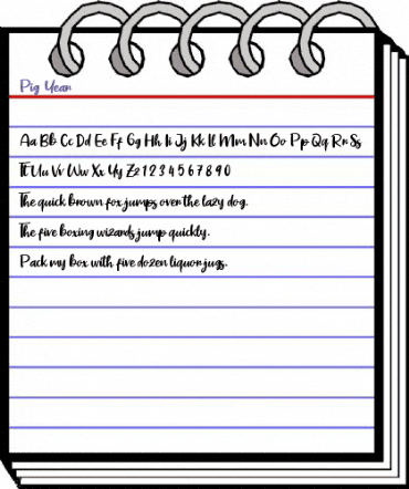 Pig Year Regular animated font preview Pig Year Regular animated font preview