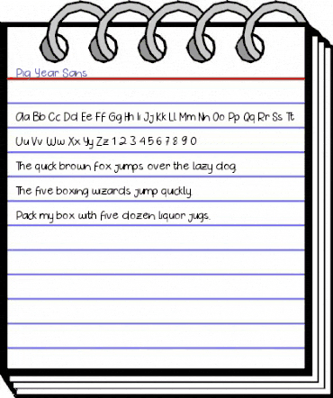 Pig Year Sans Regular animated font preview