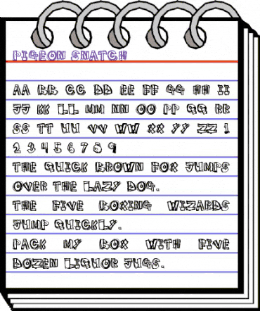 pigeon_snatch Regular animated font preview