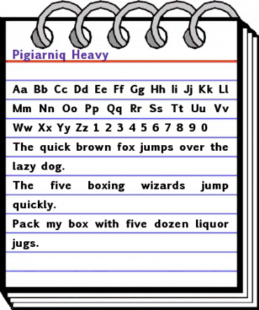 Pigiarniq Heavy Regular animated font preview