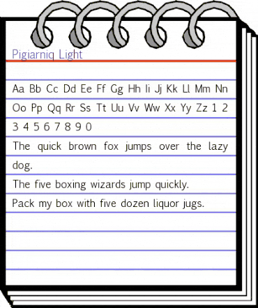 Pigiarniq Light Regular animated font preview Pigiarniq Light Regular animated font preview
