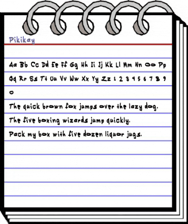 Pikikay Regular animated font preview