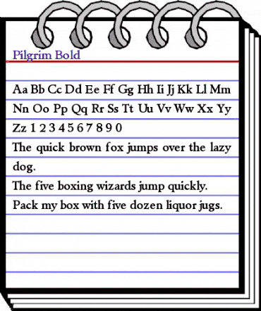 Pilgrim Bold animated font preview Pilgrim Bold animated font preview