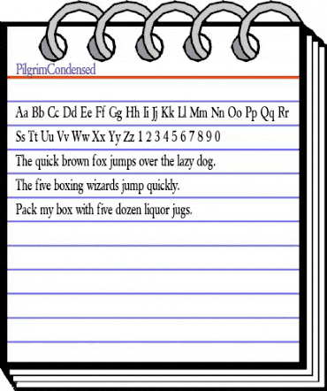 PilgrimCondensed Regular animated font preview PilgrimCondensed Regular animated font preview