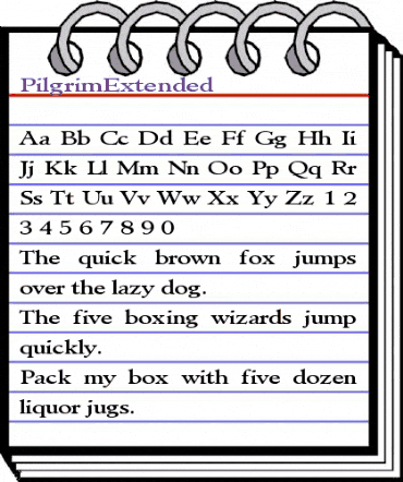 PilgrimExtended Regular animated font preview PilgrimExtended Regular animated font preview
