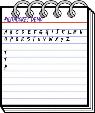 PILITACORE DEMO Regular animated font preview