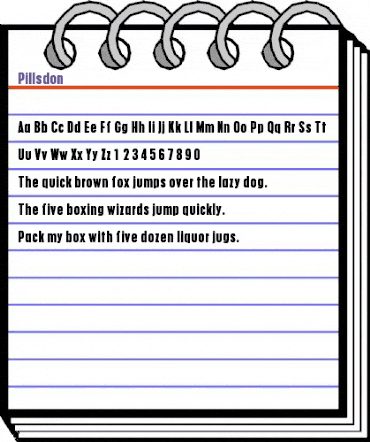 Pillsdon Regular animated font preview
