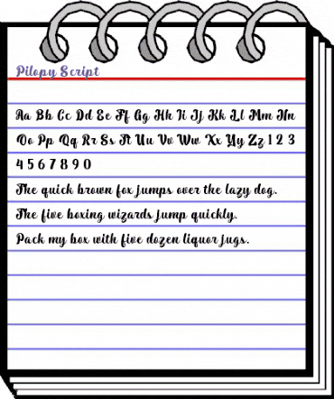 Pilopy Script animated font preview