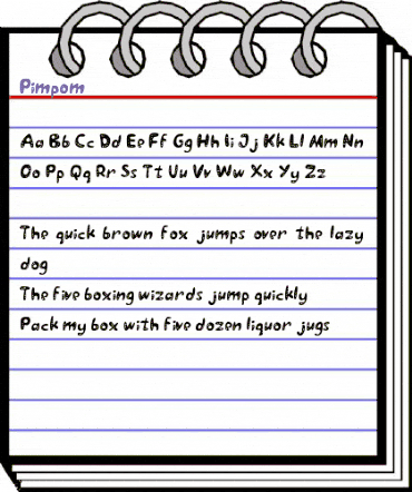 Pimpom Regular animated font preview