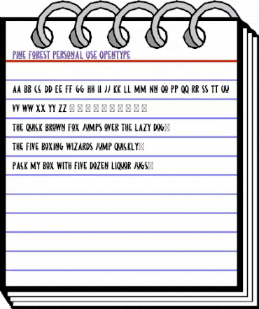 Pine Forest Personal Use Regular animated font preview