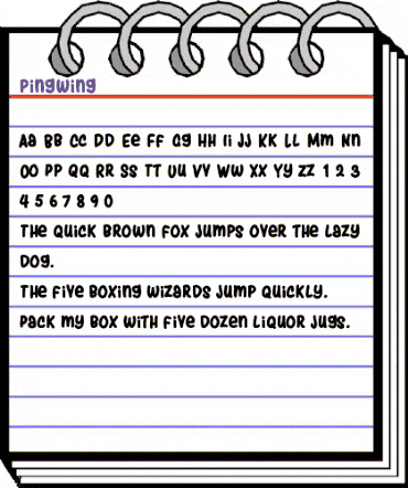 pingwing Medium animated font preview