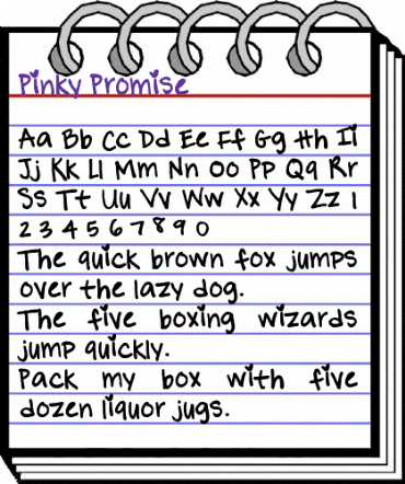 Pinky Promise Regular animated font preview