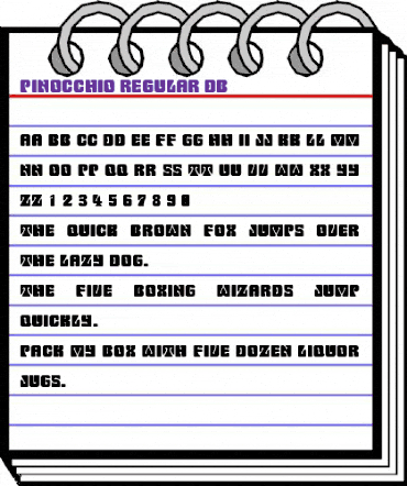 Pinocchio DB Regular animated font preview Pinocchio DB Regular animated font preview