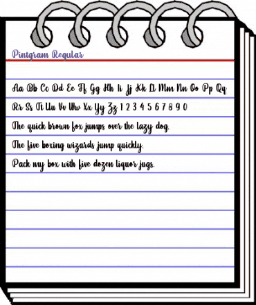 Pintgram Regular animated font preview