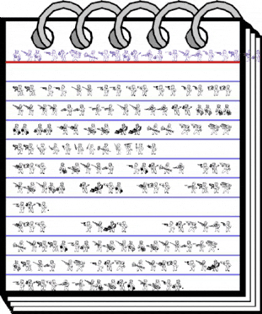 Pip Boy Weapons Dingbats Regular animated font preview