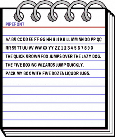PIPEFONT Regular animated font preview