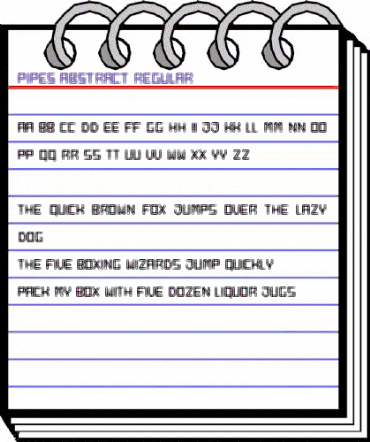 Pipes Abstract Regular animated font preview Pipes Abstract Regular animated font preview