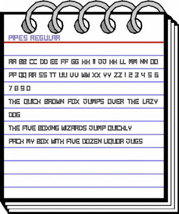 Pipes Regular animated font preview Pipes Regular animated font preview