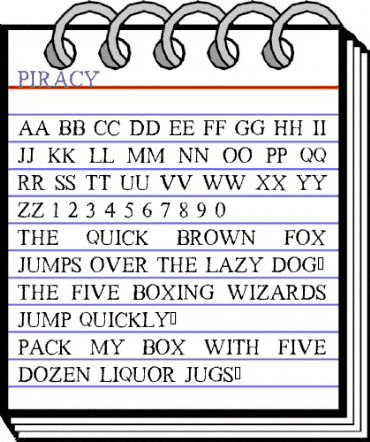 Piracy Regular animated font preview Piracy Regular animated font preview
