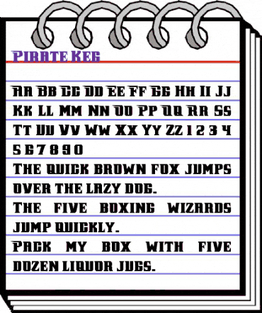 Pirate Keg Normal animated font preview Pirate Keg Normal animated font preview