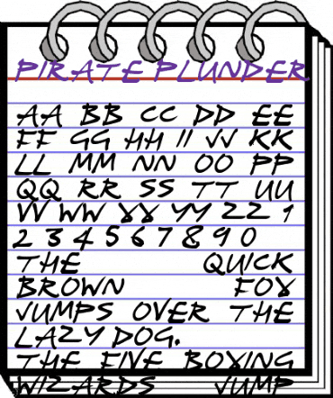 Pirate Plunder Regular animated font preview