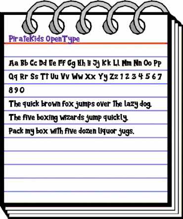 Pirate Kids Regular animated font preview