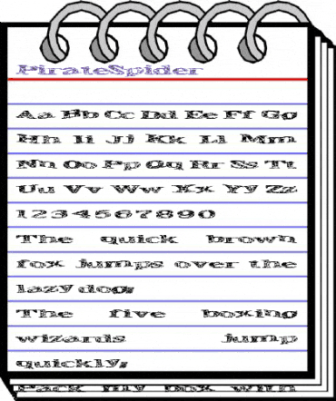 PirateSpider Regular animated font preview