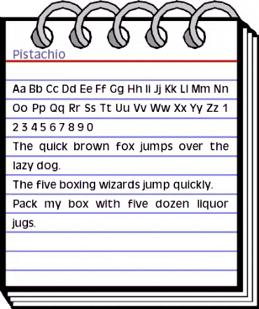 Pistachio Regular animated font preview