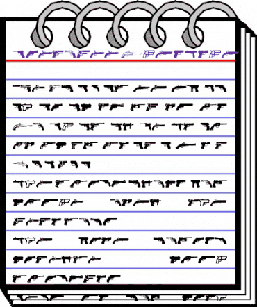 Pistolas Regular animated font preview