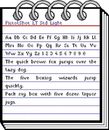 PistolShot LT Std Light Regular animated font preview PistolShot LT Std Light Regular animated font preview