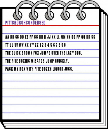 PittsburghCondensed Regular animated font preview PittsburghCondensed Regular animated font preview