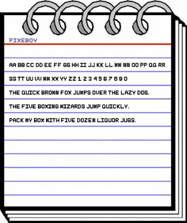 Pixeboy Regular animated font preview