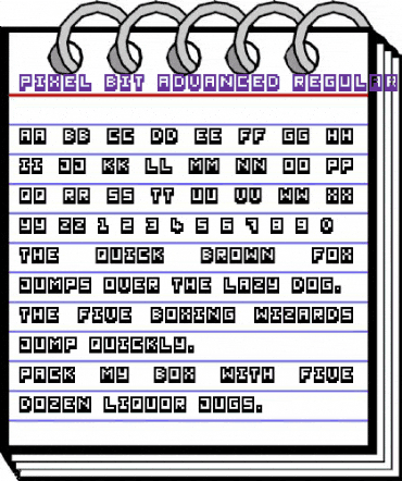 Pixel Bit Advanced Regular animated font preview