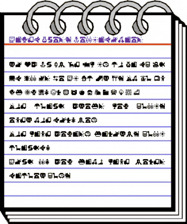 Pixel Icons Compilation Regular animated font preview