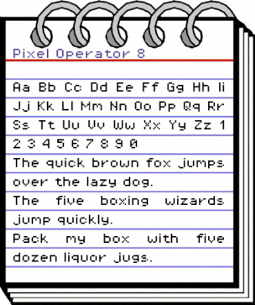 Pixel Operator 8 Regular animated font preview