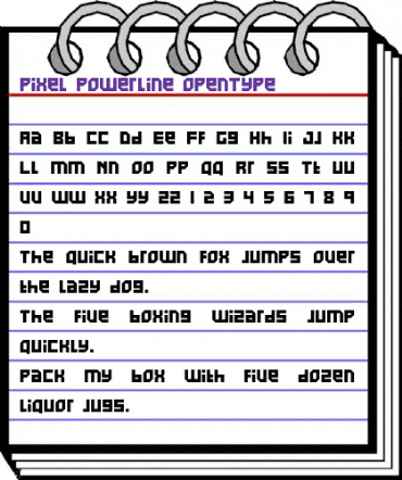 Pixel Powerline Regular animated font preview