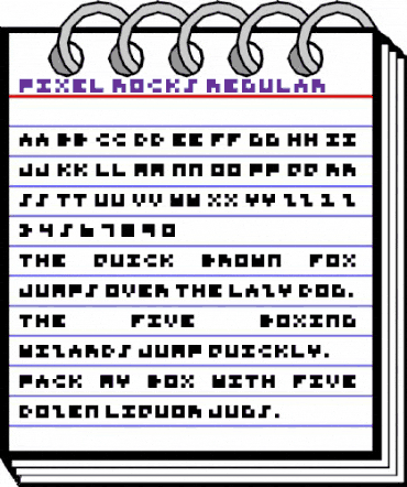 Pixel rocks Regular animated font preview